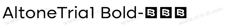 AltoneTria1 Bold字体转换